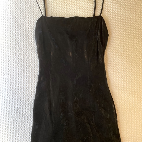 Nasty-gal sheen little black mini dress 🖤 - Picture 1 of 5